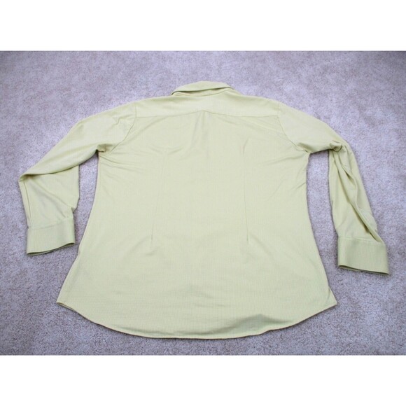 Mizzen Main Shirt Extra Large Trim Fit Yellow Performance Casual Button Up Mens - Picture 5 of 9